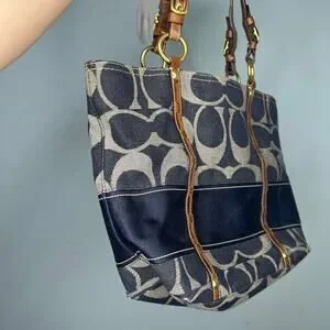 Coach Optic Denim Legacy Satchel Bag